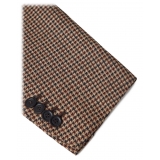Viola Milano - Sartorial Limited Sports Safari Blazer - Dog Tooth Brown Mix - Handmade in Italy - Luxury Exclusive Collection