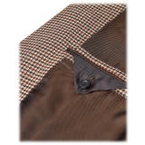 Viola Milano - Sartorial Limited Sports Safari Blazer - Dog Tooth Brown Mix - Handmade in Italy - Luxury Exclusive Collection