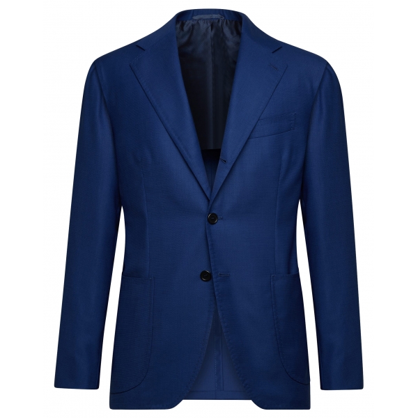 Viola Milano - Sartorial Half-Lined Wool/Silk Blazer - Sea Blue - Handmade in Italy - Luxury Exclusive Collection