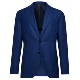 Viola Milano - Sartorial Half-Lined Wool/Silk Blazer - Sea Blue - Handmade in Italy - Luxury Exclusive Collection