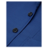 Viola Milano - Sartorial Half-Lined Wool/Silk Blazer - Sea Blue - Handmade in Italy - Luxury Exclusive Collection