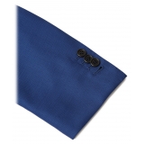 Viola Milano - Sartorial Half-Lined Wool/Silk Blazer - Sea Blue - Handmade in Italy - Luxury Exclusive Collection