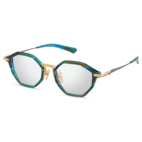 DITA - Aegeus-Four Optical Glasses - Digital Swirl Matte Yellow Gold - DTX448 - Optical Glasses - DITA Eyewear