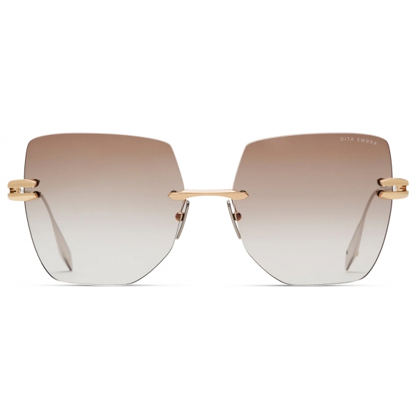 DITA - Embra Sunglasses - White Gold Brown Gradient - DTS155 - Sunglasses - DITA Eyewear