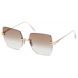 DITA - Embra Sunglasses - White Gold Brown Gradient - DTS155 - Sunglasses - DITA Eyewear