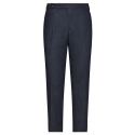 Viola Milano - Pantaloni in Denim Sartoriali a Pieghe Singole - Classici - Handmade in Italy - Luxury Exclusive Collection