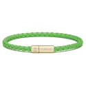 Viola Milano - Single Wrap Italian Leather Bracelet - Lime - Handmade in Italy - Luxury Exclusive Collection
