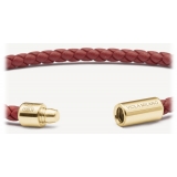 Viola Milano - Bracciale in Pelle Italiana a Giro Singolo - Marrone Medio - Handmade in Italy - Luxury Exclusive Collection