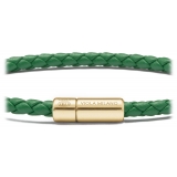 Viola Milano - Bracciale in Pelle Italiana a Giro Singolo - Verde - Handmade in Italy - Luxury Exclusive Collection