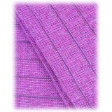 Viola Milano - Calzini Sopra il Polpaccio in 100% Cashmere - Lila - Handmade in Italy - Luxury Exclusive Collection