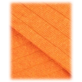 Viola Milano - Calzini Sopra il Polpaccio in 100% Cashmere - Arancione - Handmade in Italy - Luxury Exclusive Collection