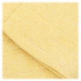 Viola Milano - Calzini Sopra il Polpaccio in 100% Cashmere - Giallo - Handmade in Italy - Luxury Exclusive Collection
