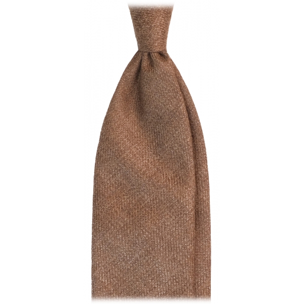 Viola Milano - Solid Handrolled 100% Italian Cashmere - Light Brown - Handmade in Italy - Luxury Exclusive Collection