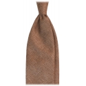 Viola Milano - Solid Handrolled 100% Italian Cashmere - Light Brown - Handmade in Italy - Luxury Exclusive Collection