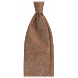 Viola Milano - Solid Handrolled 100% Italian Cashmere - Light Brown - Handmade in Italy - Luxury Exclusive Collection