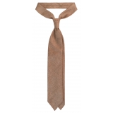Viola Milano - Solid Handrolled 100% Italian Cashmere - Light Brown - Handmade in Italy - Luxury Exclusive Collection