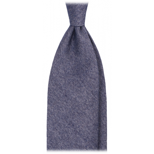 Viola Milano - Solid Handrolled 100% Italian Cashmere - Blue Glacier - Handmade in Italy - Luxury Exclusive Collection