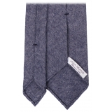 Viola Milano - Solid Handrolled 100% Italian Cashmere - Blue Glacier - Handmade in Italy - Luxury Exclusive Collection