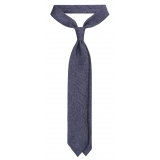 Viola Milano - Solid Handrolled 100% Italian Cashmere - Blue Glacier - Handmade in Italy - Luxury Exclusive Collection