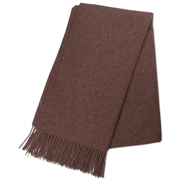 Viola Milano - Sciarpa in 100% Lana Pettinata - Sabbia Naturale - Handmade in Italy - Luxury Exclusive Collection
