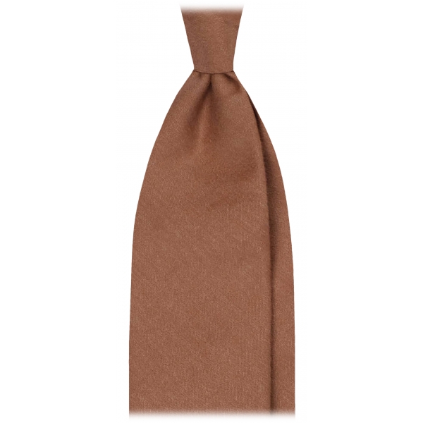 Viola Milano - Solid 3-Fold Superfine 100% Cashmere Tie - Camel - Handmade in Italy - Luxury Exclusive Collection