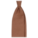 Viola Milano - Solid 3-Fold Superfine 100% Cashmere Tie - Camel - Handmade in Italy - Luxury Exclusive Collection