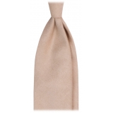 Viola Milano - Solid 3-Fold Superfine 100% Cashmere Tie - Sand - Handmade in Italy - Luxury Exclusive Collection