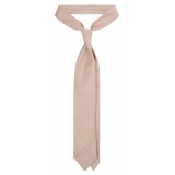 Viola Milano - Solid 3-Fold Superfine 100% Cashmere Tie - Sand - Handmade in Italy - Luxury Exclusive Collection