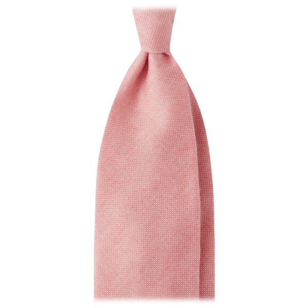 Viola Milano - Solid 100% Italian Cashmere Tie - Pink - Handmade in Italy - Luxury Exclusive Collection