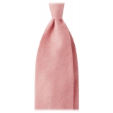 Viola Milano - Solid 100% Italian Cashmere Tie - Pink - Handmade in Italy - Luxury Exclusive Collection