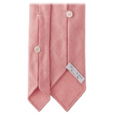 Viola Milano - Solid 100% Italian Cashmere Tie - Pink - Handmade in Italy - Luxury Exclusive Collection