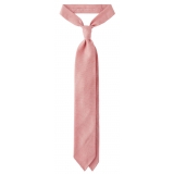Viola Milano - Solid 100% Italian Cashmere Tie - Pink - Handmade in Italy - Luxury Exclusive Collection