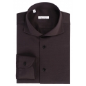Viola Milano - Camicia da Abito in Cotone Elasticizzato - Grigio - Handmade in Italy - Luxury Exclusive Collection