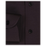 Viola Milano - Camicia da Abito in Cotone Elasticizzato - Grigio - Handmade in Italy - Luxury Exclusive Collection