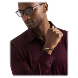Viola Milano - Solid Long Sleeve Cotton Stretch Polo - Bordeaux - Handmade in Italy - Luxury Exclusive Collection