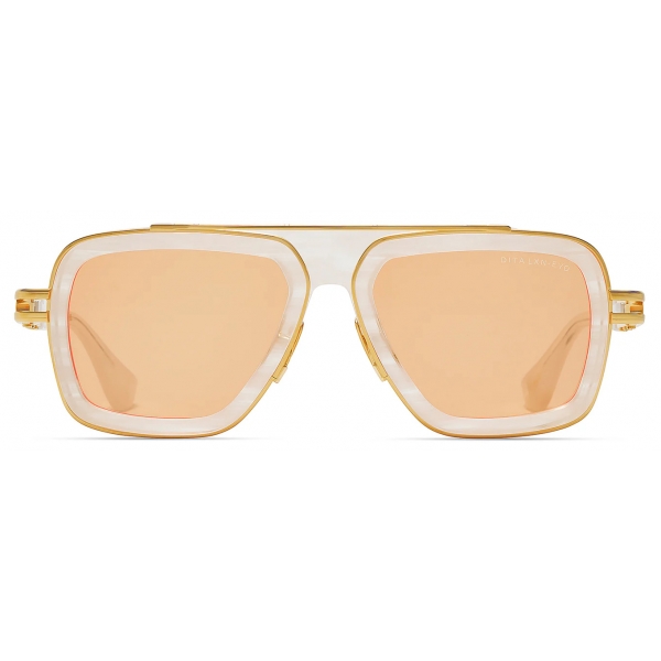 DITA - LXN-Evo Sunglasses - Vortice Bianco - Oro Giallo - DTS403 - Occhiali da Sole - DITA Eyewear