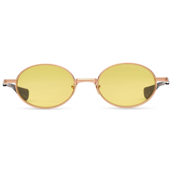 DITA - Poeticon-One Sunglasses - Oro Rosa Spazzolato Ambra Chiaro - DTS178 - Occhiali da Sole - DITA Eyewear