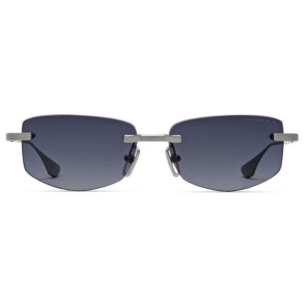 DITA - Trysim.75 Sunglasses - Brushed Raw Titanium Night Blue Gradient - DTS182 - Sunglasses - DITA Eyewear