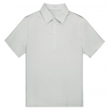 Viola Milano - Solid Short Sleeve Cotton Stretch Polo - Light Menthol - Handmade in Italy - Luxury Exclusive Collection