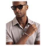 Viola Milano - Solid Short Sleeve Cotton Stretch Polo - Taupe Melange - Handmade in Italy - Luxury Exclusive Collection