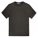 Viola Milano - T-Shirt Elasticizzata in Cotone Maniche Corte - Verde Militare - Handmade in Italy - Luxury Exclusive Collection