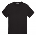 Viola Milano - Solid Short Sleeve Cotton Stretch T-Shirt - Black - Handmade in Italy - Luxury Exclusive Collection