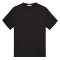 Viola Milano - Solid Short Sleeve Cotton Stretch T-Shirt - Black - Handmade in Italy - Luxury Exclusive Collection