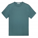Viola Milano - Solid Short Sleeve Cotton Stretch T-Shirt - Charcoal Taupe - Handmade in Italy - Luxury Exclusive Collection