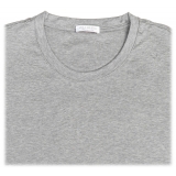 Viola Milano - Solid Short Sleeve Cotton Stretch T-Shirt - Verde Cobalto - Handmade in Italy - Luxury Exclusive Collection