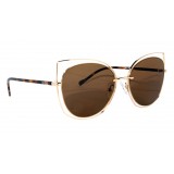 No Logo Eyewear - NOL17001 Sun - Shiny Havana and Gold - Sunglasses