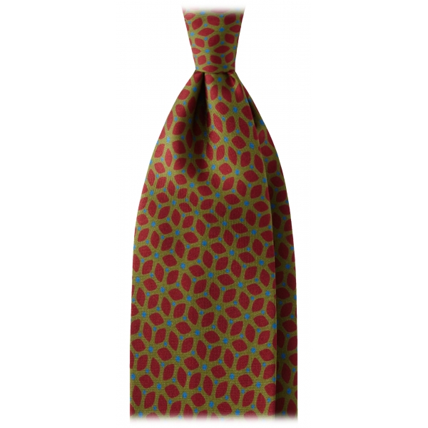 Viola Milano - Cravatta in Seta Italiana con Motivo Floreale - Mix Foresta - Handmade in Italy - Luxury Exclusive Collection