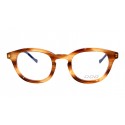 No Logo Eyewear - NOL30178 - Marrone Chiaro a Righe con Incollaggio Blu Scuro - Occhiali da Vista