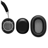 Master & Dynamic - MW50+ - Metallo Argento / Pelle Nera - Cuffie Auricolari Premium Wireless 2-in-1 On + Over-Ear - Alta Qualità