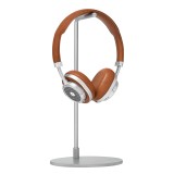 Master & Dynamic - MW50+ - Metallo Argento / Pelle Marrone - Cuffie Auricolari Premium Wireless 2-in-1 On + Over-Ear - Qualità